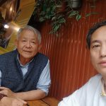 Dr. Kelsang Dhonden and clinic staff lunch with TCV president Mr. Sonam Sichoe